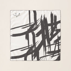 Brushstroke Personalized Abstract Pattern Scarf