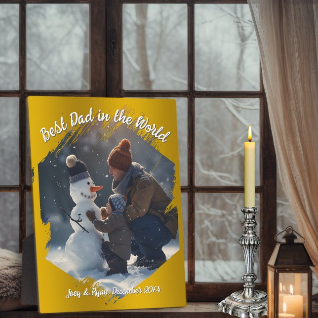 Brushstroke Photo Frame Gold Background (Creator Uploaded)