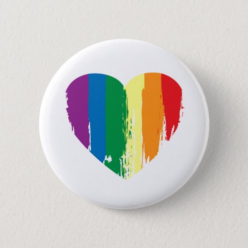 Brushstroke Rainbow Heart Button