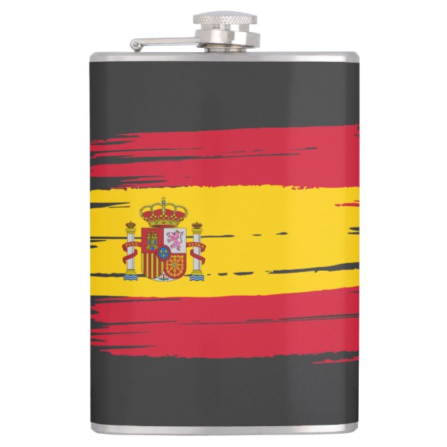 Brushstroke Spain Flag Flask (Front)
