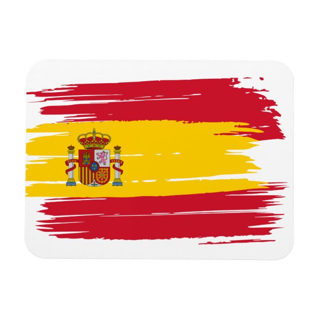 Brushstroke Spain Flag Magnet (Horizontal)