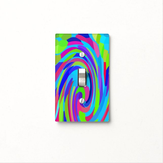 Brushstroke Swirl Light Switch Cover (In Situ)
