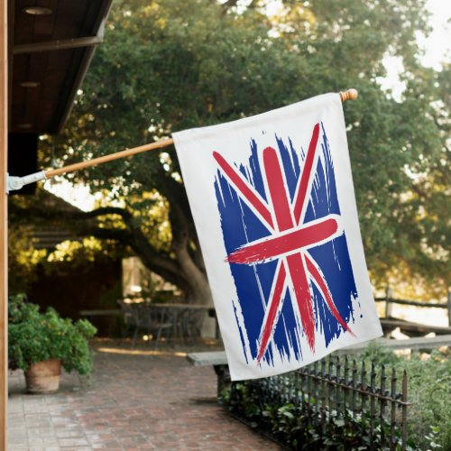 Brushstroke UK Union Jack  House Flag