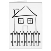 Brushstroke White Picket Fence House (Front)