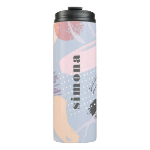 Brushstrokes colorful artsy composition thermal tumbler