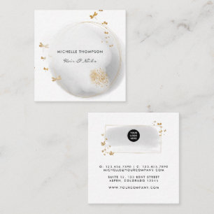 Brushstrokes Doodle Square Business Card