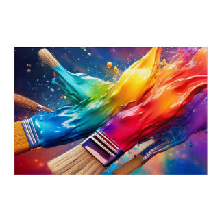Brushstrokes of Radiant Dreams Acrylic Print