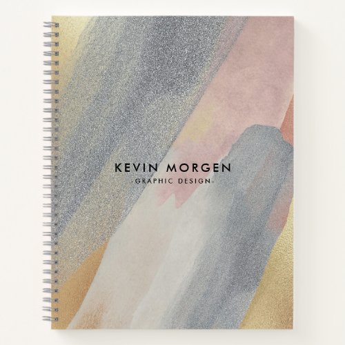 Brushstrokes pastel colors notebook