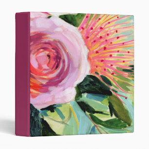 Brushy Floral I 3 Ring Binder