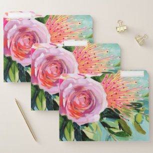 Brushy Floral I File Folder