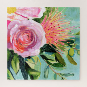 Brushy Floral I Jigsaw Puzzle