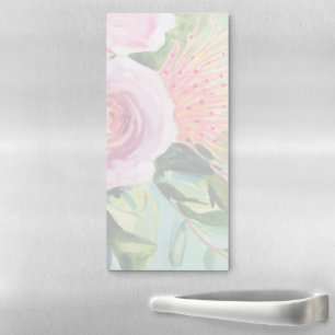 Brushy Floral I Magnetic Notepad
