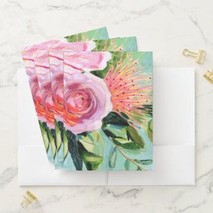Brushy Floral I Pocket Folder