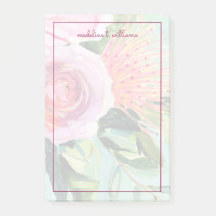 Brushy Floral I Post-it Notes