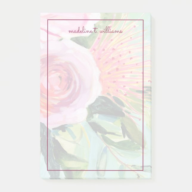 Brushy Floral I Post-it Notes (Front)