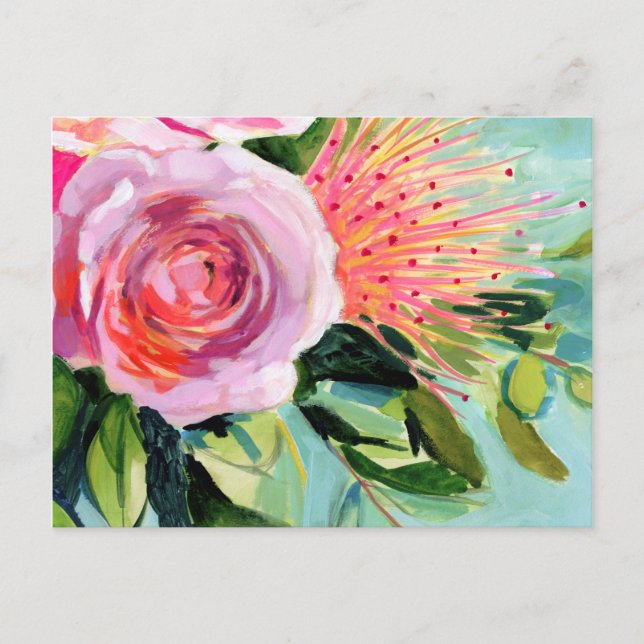 Brushy Floral I Postcard (Front)