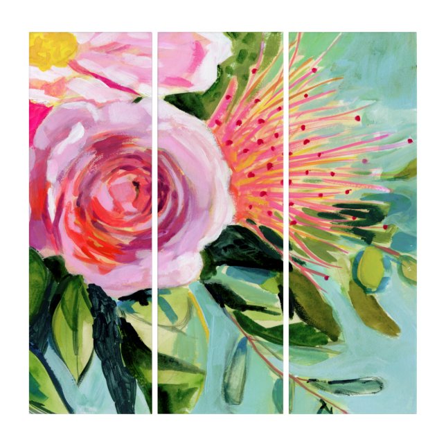Brushy Floral I Triptych (Front)