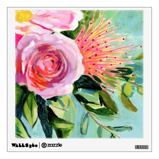 Brushy Floral I Wall Decal (Front)