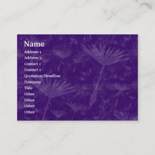 Brushy Rock Dandylion Clock - Purple - Customized Business Card