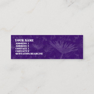 Brushy Rock Dandylion Clock - Purple Mini Business Card