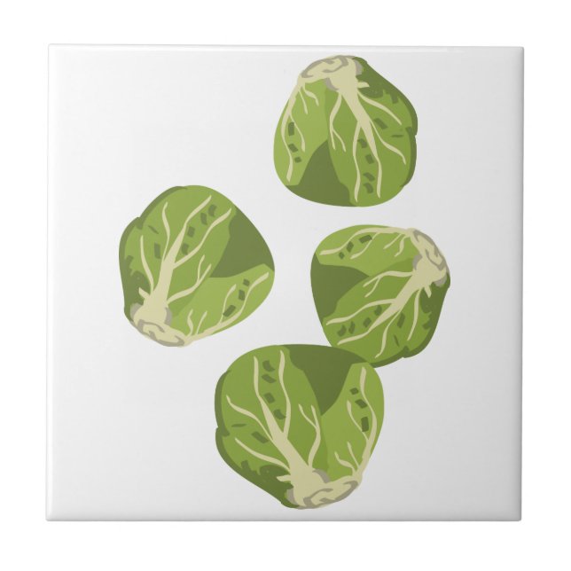 Brussel Sprouts Ceramic Tile (Front)