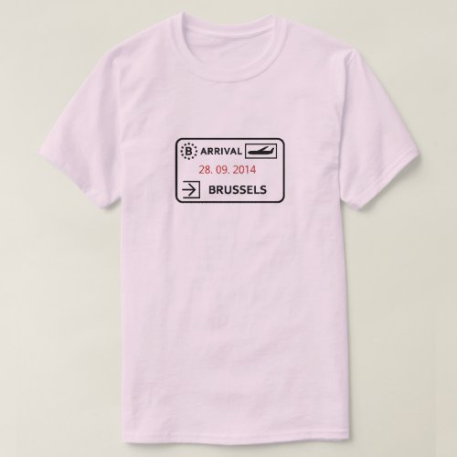 Brussels airport passport stamp T_Shirt