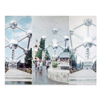 Brussels Atomium Photo Collage Postcard