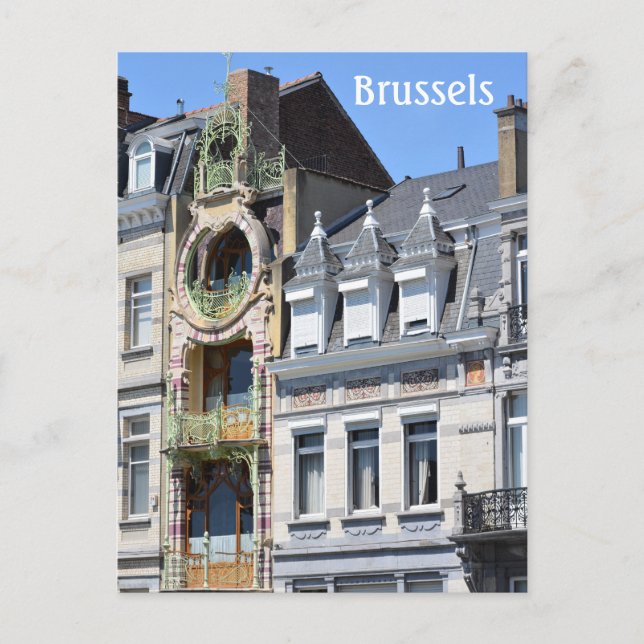 Brussels Belgium art nouveau photo  Postcard (Front)