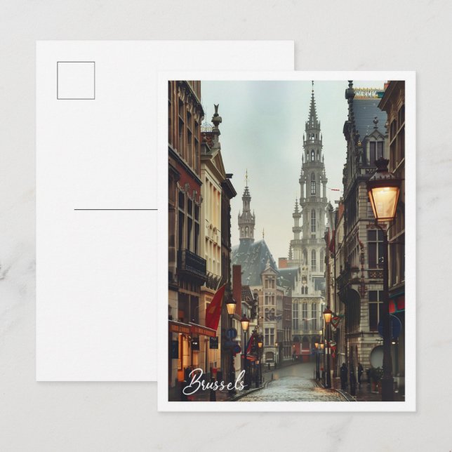 Brussels Belgium Art travel famous place Postcard (Front/Back)
