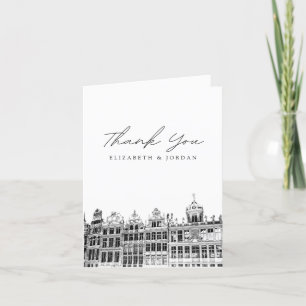 Brussels Belgium Blank Thank You Card