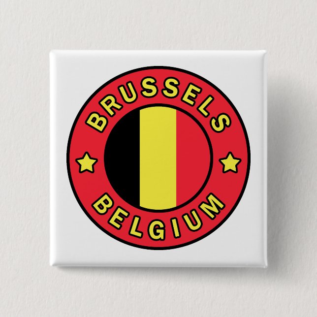 Brussels Belgium Button (Front)