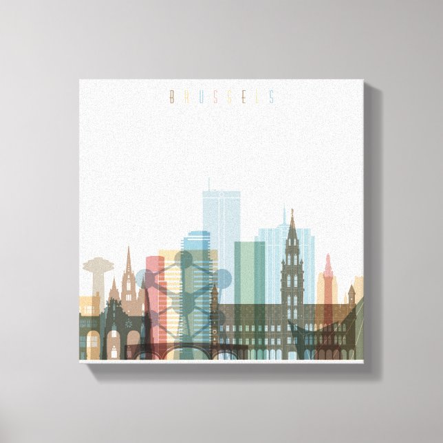 Brussels, Belgium | City Skyline Canvas Print (Front)