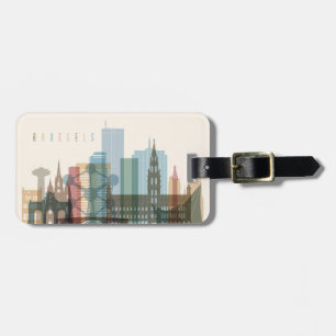Brussels, Belgium City Skyline Luggage Tag