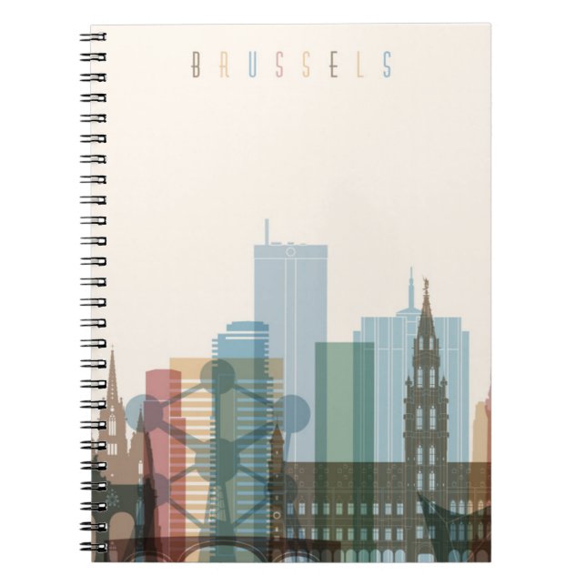 Brussels, Belgium | City Skyline Notebook (Front)