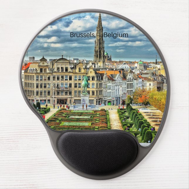 Brussels, Belgium cityscape photo Gel Mouse Pad (Front)