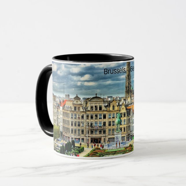 Brussels, Belgium cityscape photo Mug (Front Left)