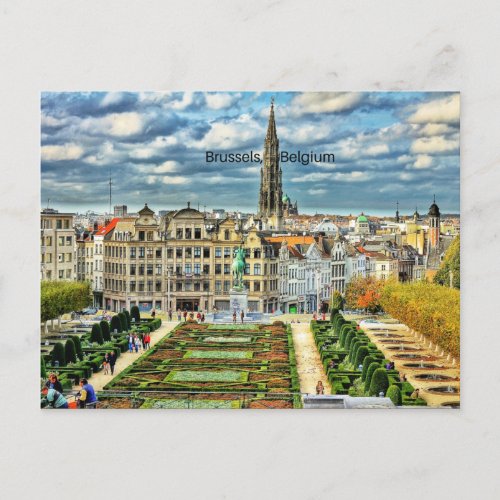 Brussels Belgium cityscape photo Postcard