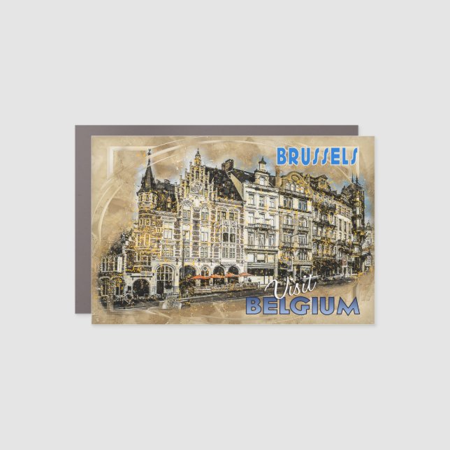 Brussels, Belgium, from series Visit... Car Magnet (Front)