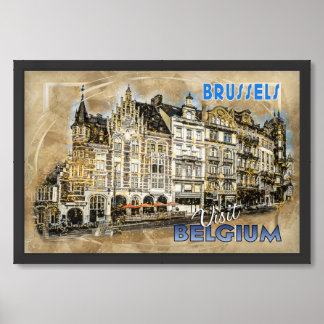 Brussels, Belgium, from the series "Visit..." Framed Art