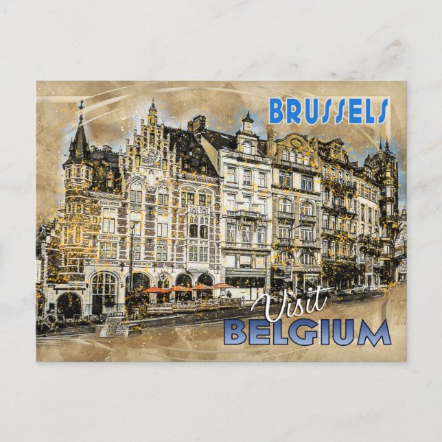 Brussels, Belgium, from the series "Visit..." Postcard (Front)