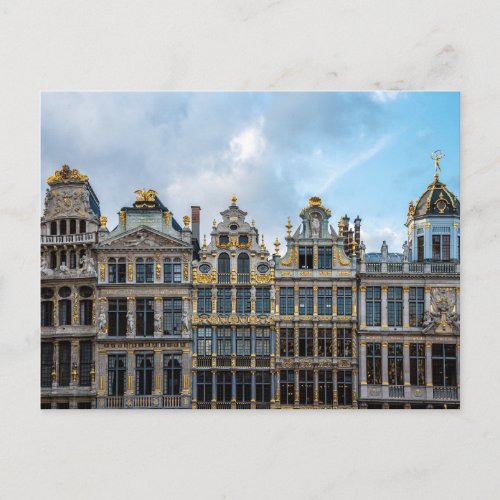 Brussels Belgium Grand Palace Facades Postcard