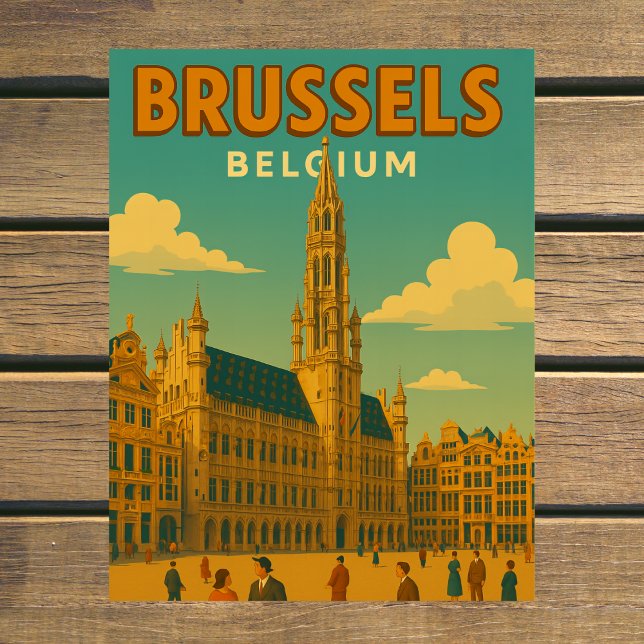 Brussels, Belgium Historic Gothic Travel Postcard (Brussels, Belgium Historic Gothic Travel Postcard
)