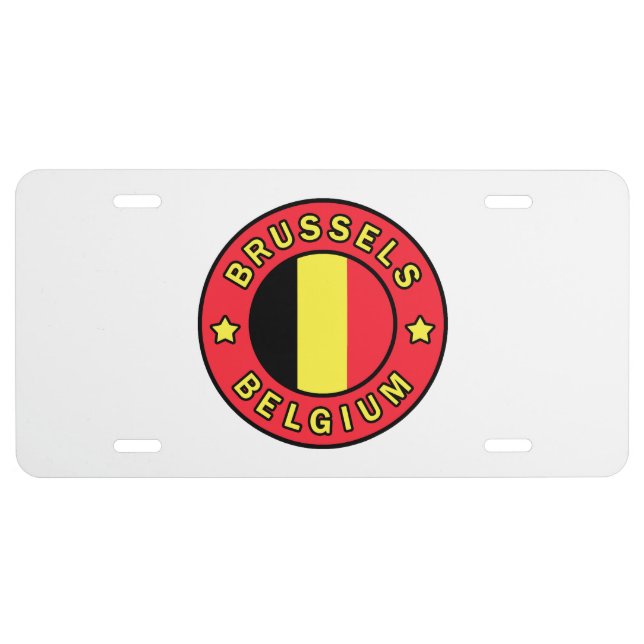 Brussels Belgium License Plate (Front)