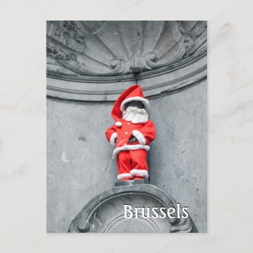 Brussels Belgium Manneken Pis photo  Postcard