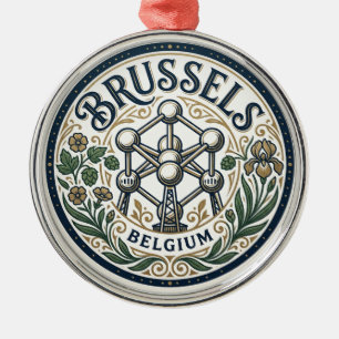 Brussels Belgium Metal Ornament