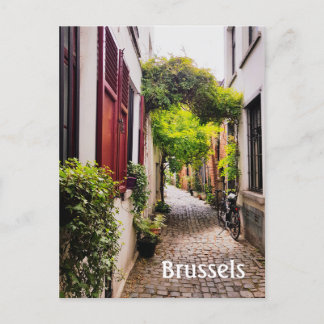 Brussels Belgium old street photo Postcard