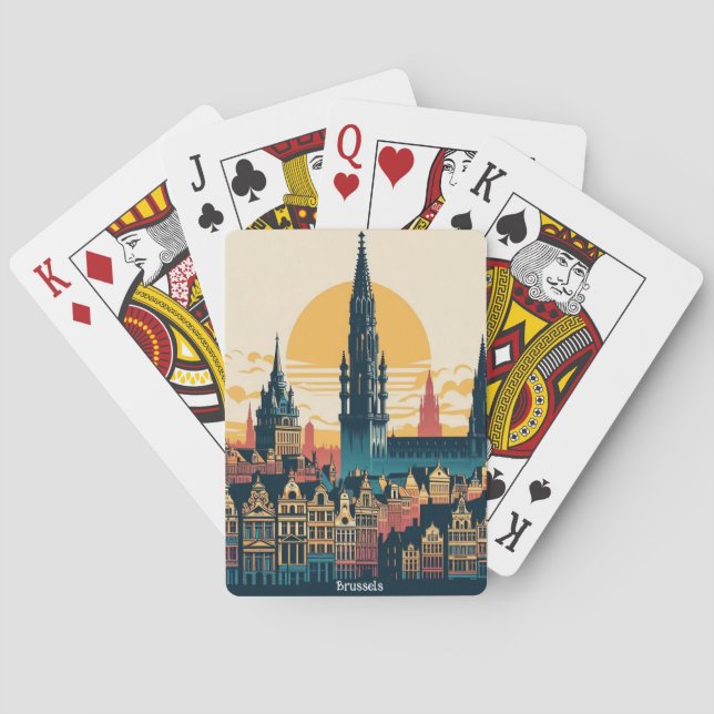 Brussels, Belgium stylist painting Poker Cards (Back)