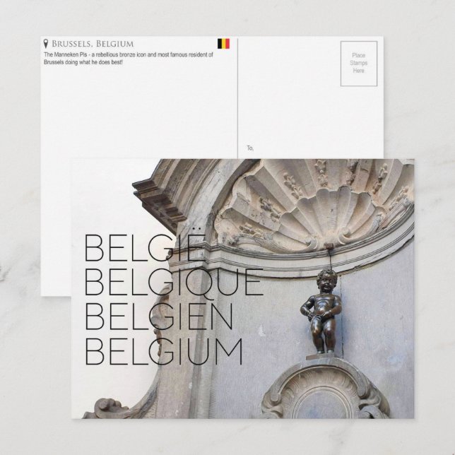 Brussels, Belgium Travel Postcard (Front/Back)