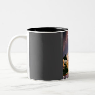 Brussels Belgium Vintage Minimal Retro Travel Post Two-Tone Coffee Mug