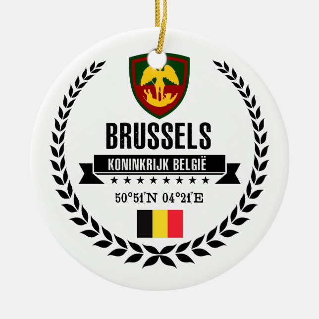 Brussels Ceramic Ornament (Front)